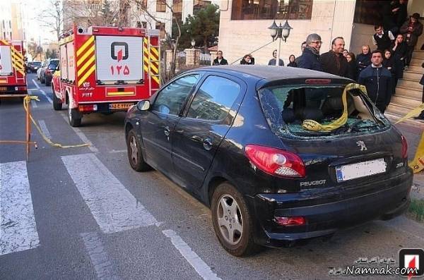 تصادف جرثقیل با پراید