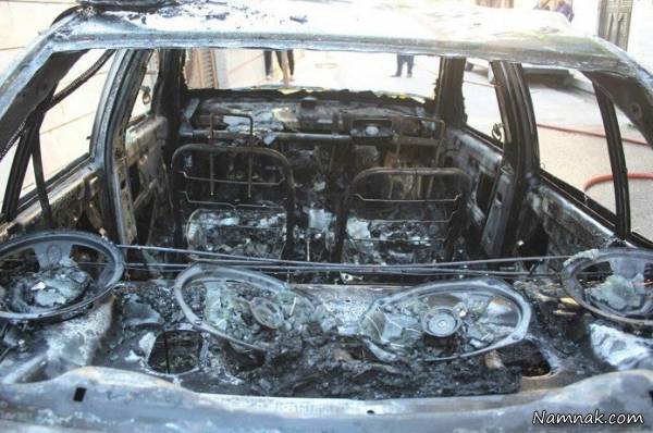 خودروی تیبا سوختن خودروی تیبا