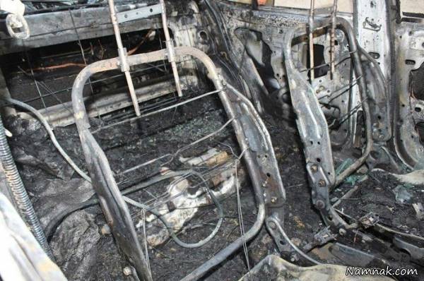 تیبا سوختن خودروی تیبا