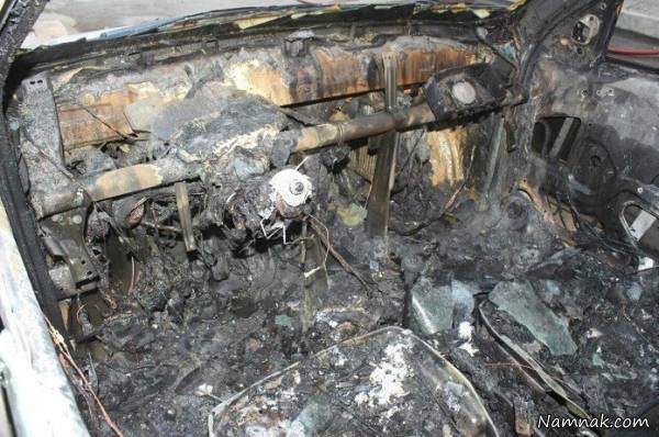 تیبا سوختن خودروی تیبا