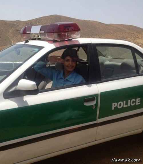 عکس جالب الناز شاکر دوست در ماشین پلیس الناز شاکردوست در حال رانندگی با ماشین پلیس