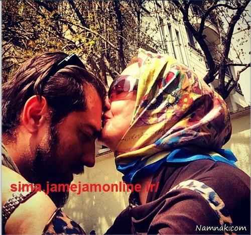 الناز شاکردوست بهرام رادان و مادرش