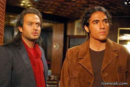 بازیگر زن ایرانی رضا یزدانی در کنار مصطفی زمانی