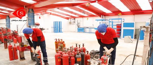 شارژ کردن کپسول آتش نشانی