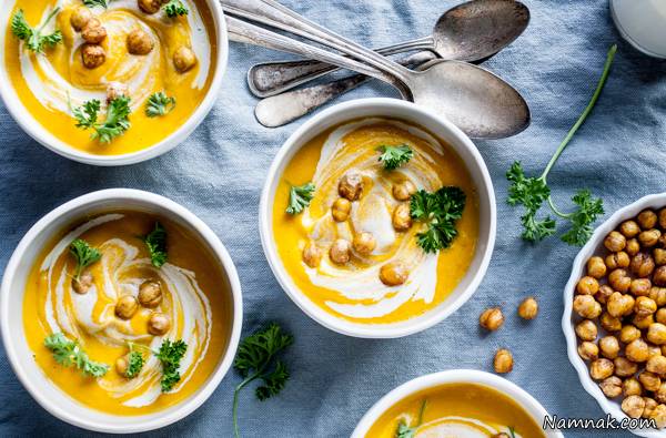 پخت سوپ هویج و نخود سوپ هویج