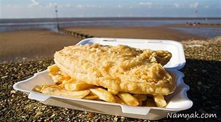 آشپزخانه نمناک روش تهیه ماهی و چیپس