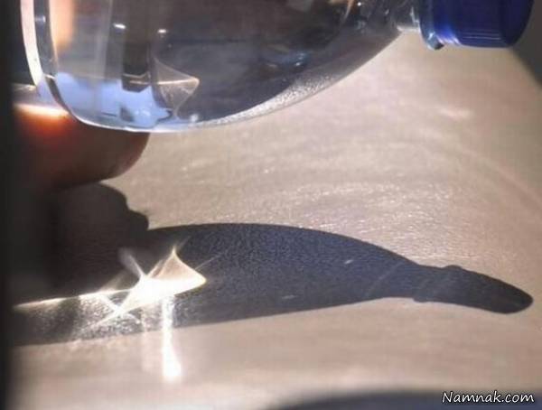 بطری آب در کف ماشین