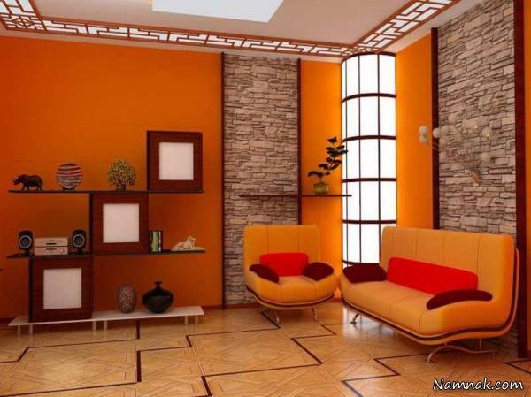 رنگ نارنجی در دکوراسیون دکوراسیون نارنجی