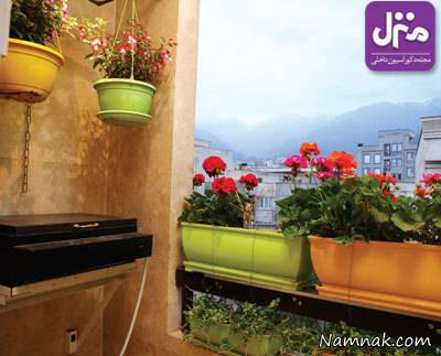 بالکن کوچک و دوست داشتنی این زوج جوان دکوراسیون منزل