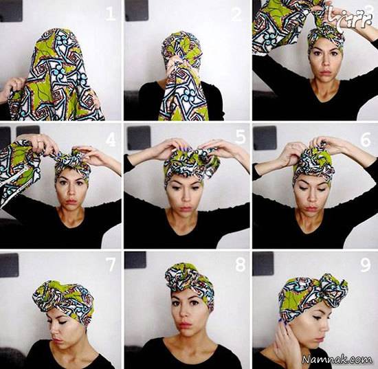  بستن دستمال سر 