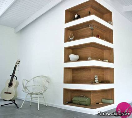 شلف های دیواری دکوراسیون داخلی