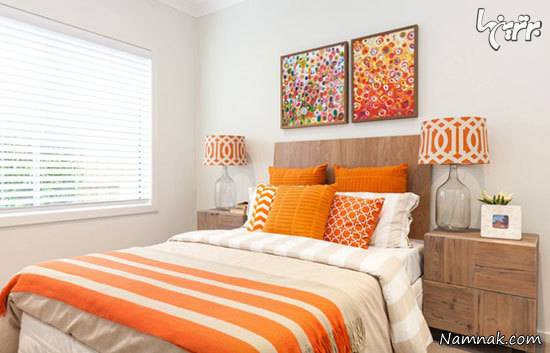 دکوراسیون نارنجی اتاق خواب دکوراسیون نارنجی