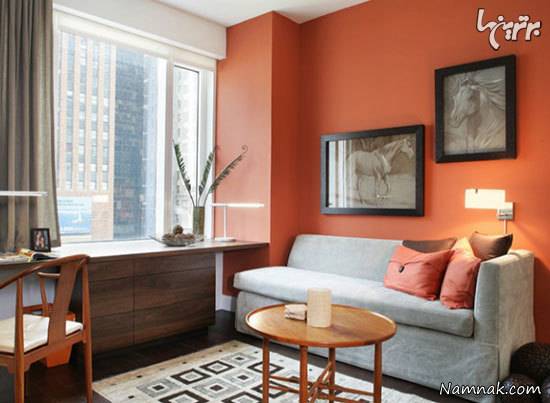 طراحی دکوراسیون به رنگ نارنجی دکوراسیون نارنجی