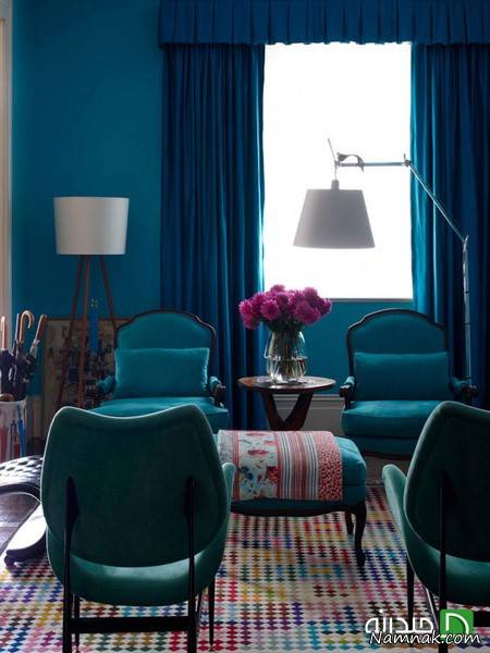 دکوراسیون باسلیقه منزل رنگ آبی دکوراسیون باسلیقه