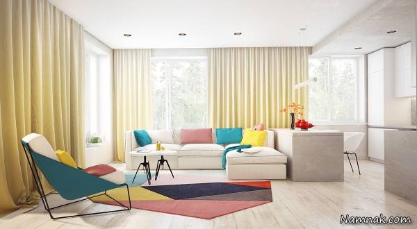 دکوراسیون شاد با رنگ های مختلف دکوراسیون رنگ شاد