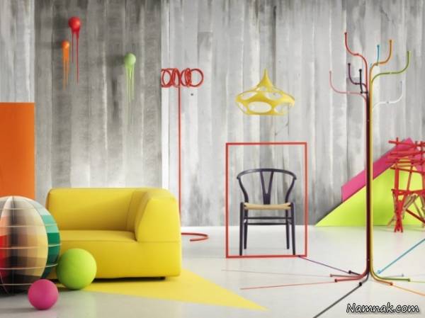 دکوراسیون زیبا با رنگ های شاد دکوراسیون رنگ شاد