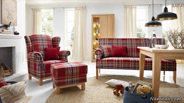 دکوراسیون متفاوت با پارچه های شطرنجی دکوراسیون متفاوت