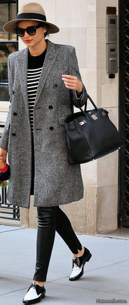 میراندا کر با پالتو پاییزی میراندا کر