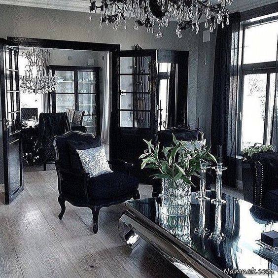 دکوراسیون مشکی و مدرن منزل ایرانی دکوراسیون مشکی