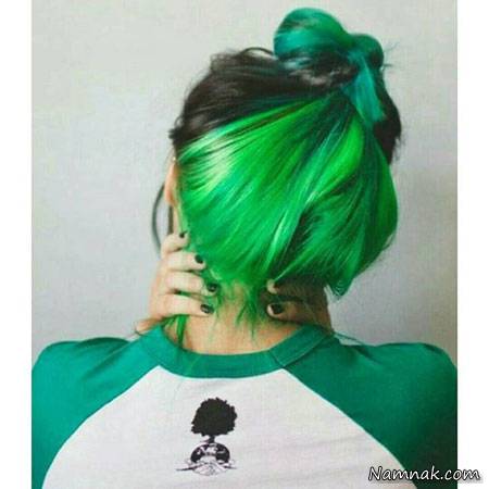 رنگ مو فانتزی سرمه ای رنگ مو فانتزی سبز