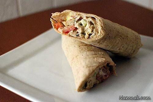 شاورمای مرغ و سس مخصوص شاورمای مرغ