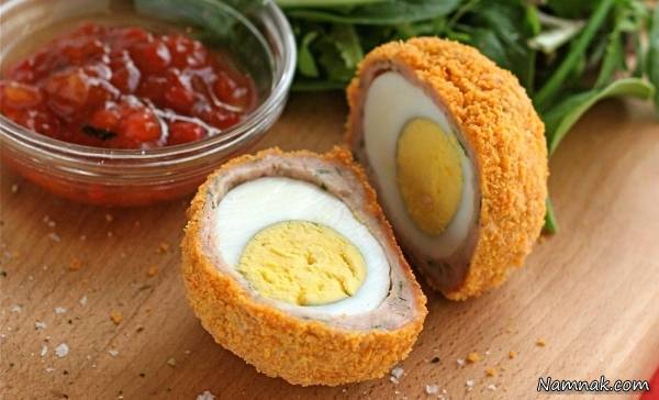 روش درست کردن مرغ اسکاچ تخم مرغ اسکاچ