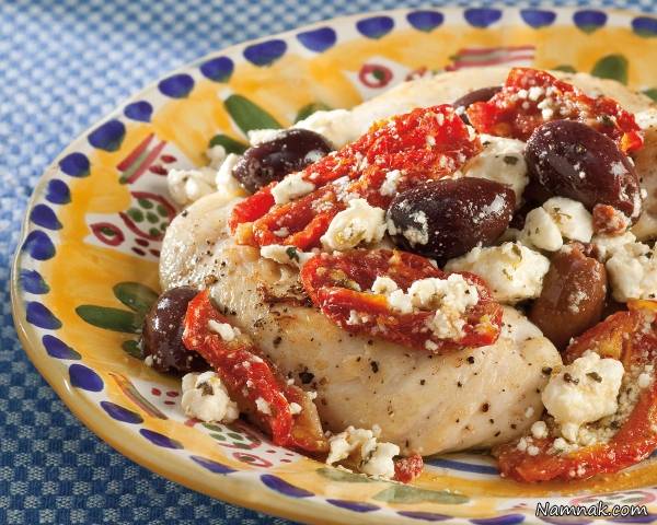 طرز تهیه خوراک مرغ مدیترانه ای مرغ مدیترانه ای