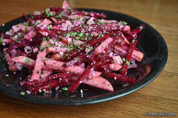 سالاد لبو و سیب لبو و سیب