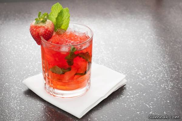 تهیه موهیتو توت فرنگی