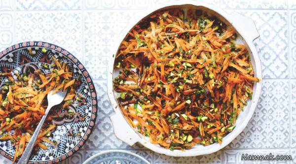 طرز تهیه سالاد هویج و پسته سالاد هویج و پسته