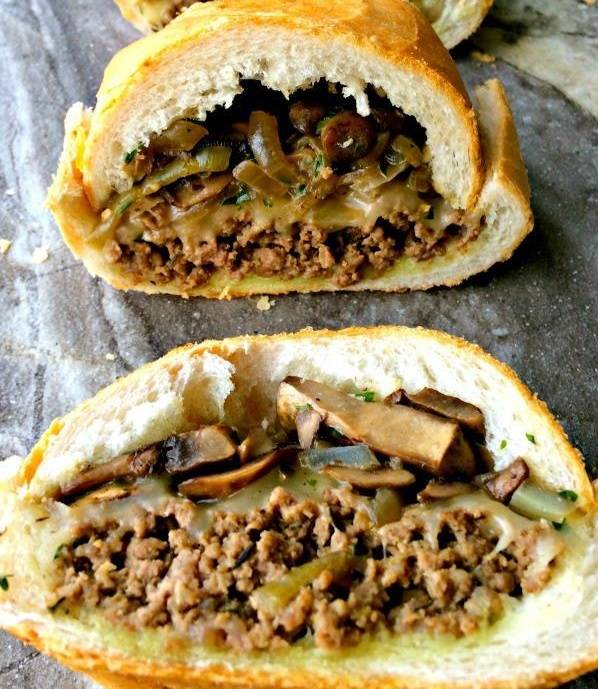 نان پر شده با گوشت