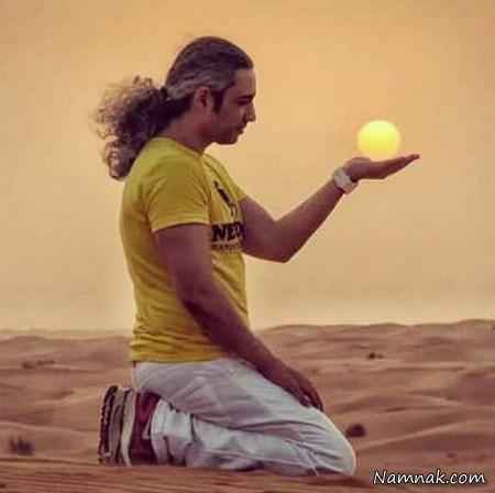 عکس مازیار فلاحی در کویر