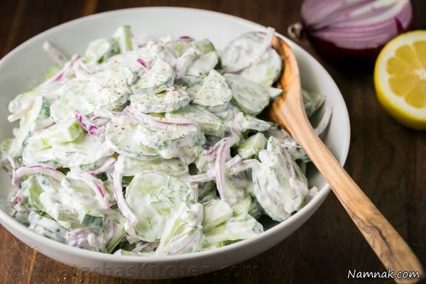 آموزش سالاد خیار و پیاز سالاد خیار و پیاز