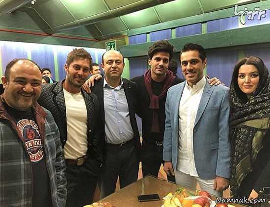 مهران غفوریان، دانیال عبادی در کنار افشین پیروانی و همسرش