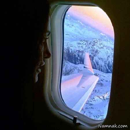 الناز شاکردوست در هواپیما