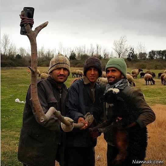 سلفی گرفتن چوپان با مونوپاد خلاقانه سلفی خلاقانه