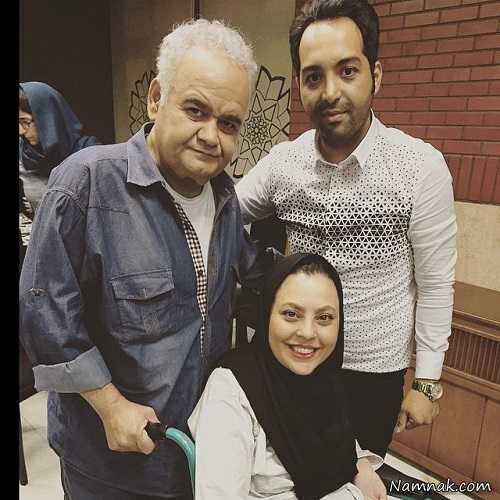 اکبر عبدی در کنار احسان و سولماز
