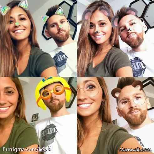 سلفی عجیب لیونل مسی و همسرش در اینستاگرام+عکس لیونل مسی