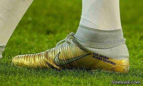 نام دو دختر کریس رونالدو روی استوک هایش + عکس کریس رونالدو