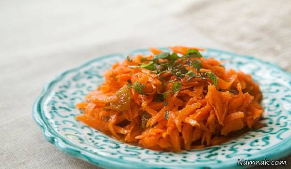 سالاد هویج و پسته سالاد هویج