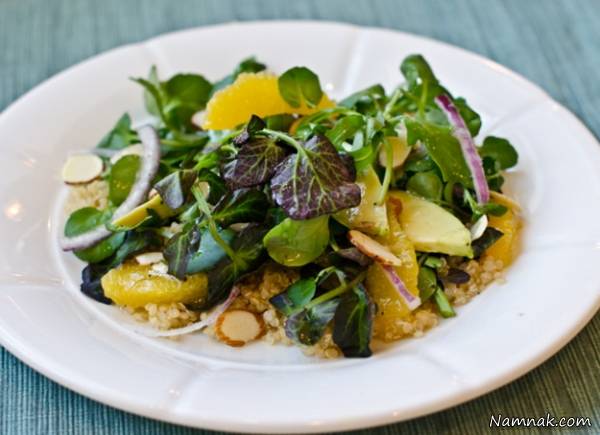 طرز تهیه سالاد شاهی و پرتقال سالاد شاهی و پرتقال