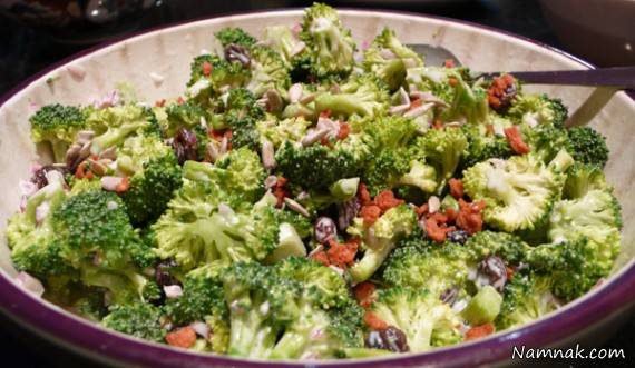 طرز تهیه سالاد کلم بروکلی سالاد کلم بروکلی