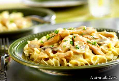 طرز تهیه چیکن استراناگوف خوشمزه کیچن استراناگوف