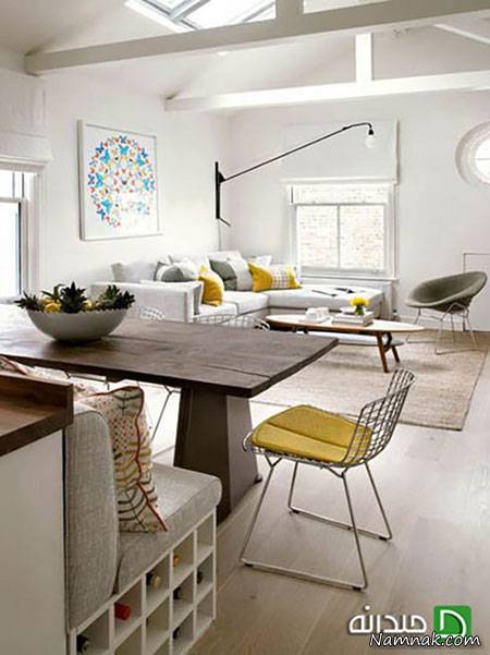 جدا کردن بخش ها و فضاهای خانه بدون دیوار مشخص کردن فضاهای خانه