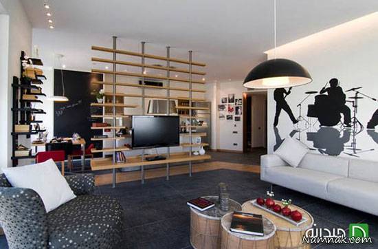 جدا کردن بخش ها و فضاهای خانه بدون دیوار مشخص کردن فضاهای خانه