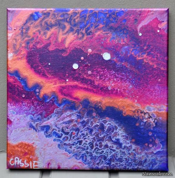 نقاشی کهکشانی دختربچه 5 ساله