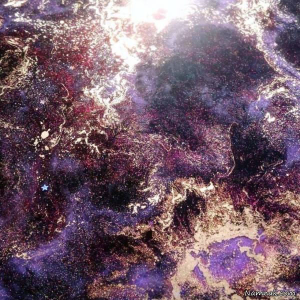 نقاشی کهکشانی دختربچه 5 ساله