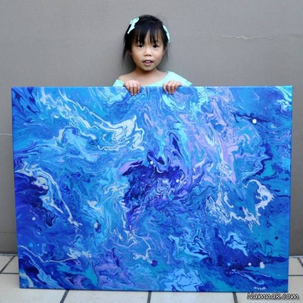 نقاشی کهکشانی دختربچه 5 ساله