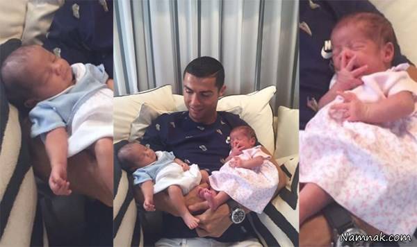 نامزد رونالدو جورجینا و دوقلوها نامزد رونالدو جورجینا