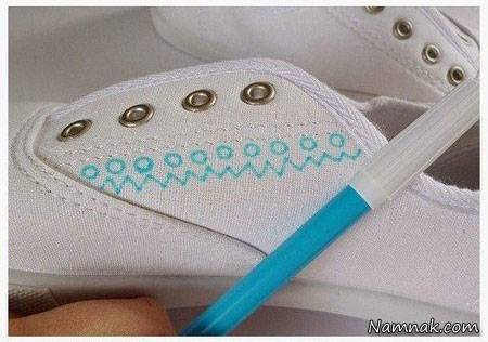 تزیین کتونی ساده دخترانه تزیین کتونی